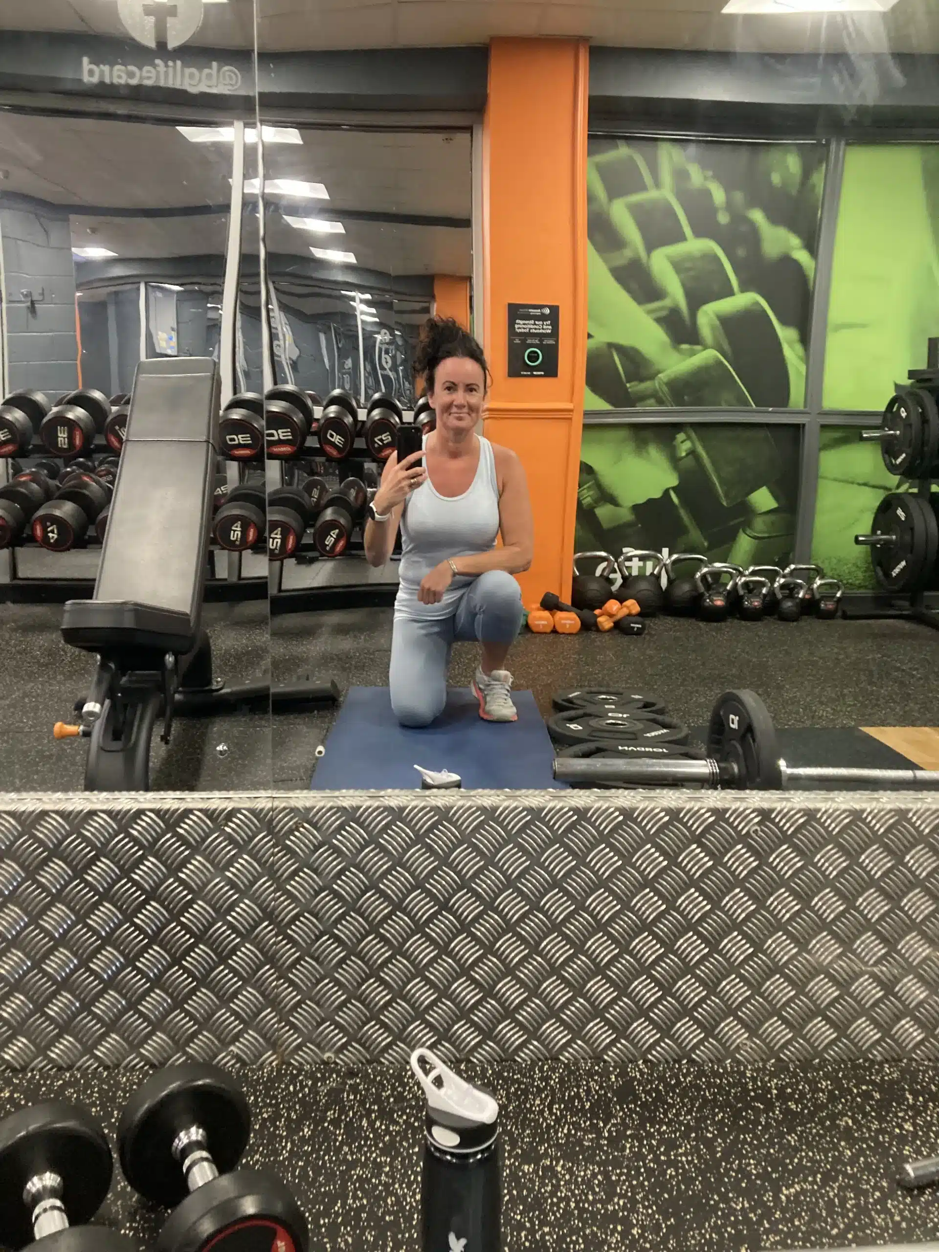 Strength training at the gym